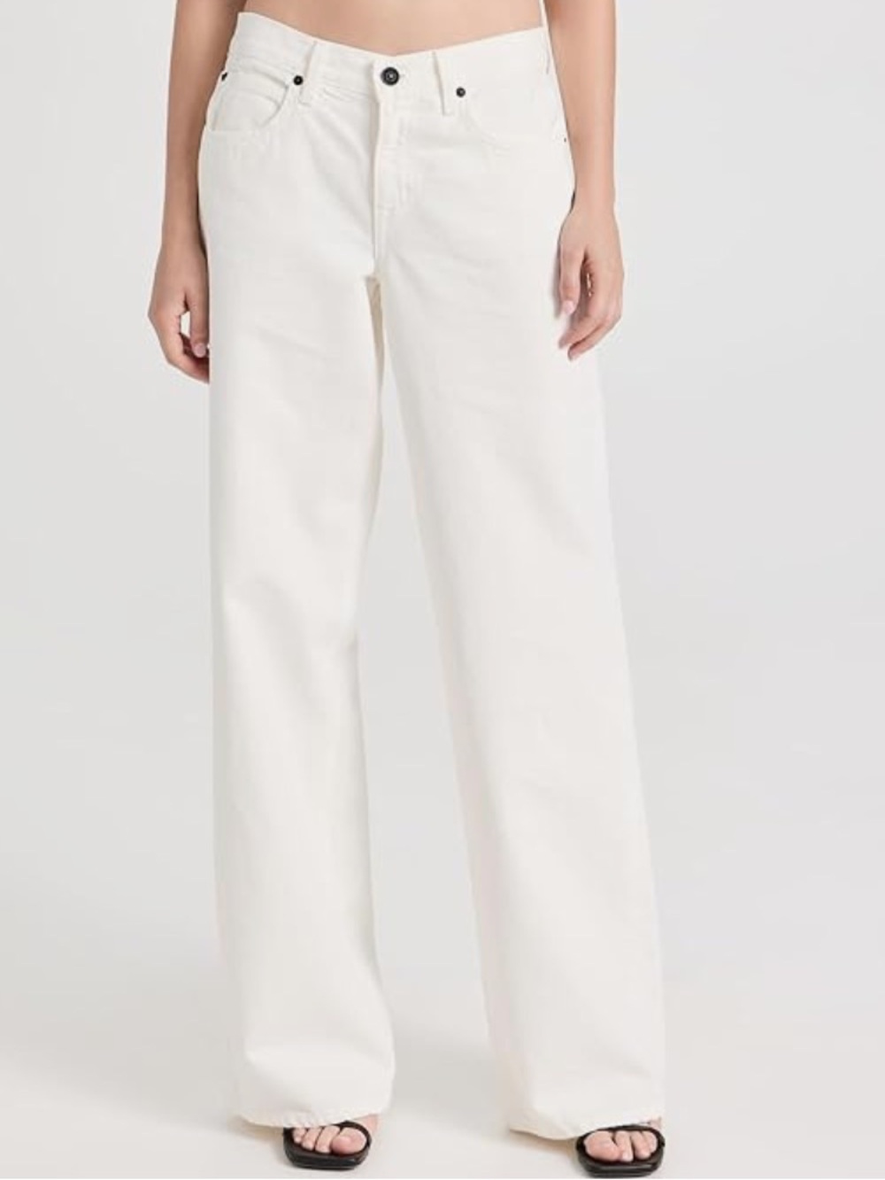 SLVRLAKE LONDON Women's Straight Leg Jeans in Off-White Size 31